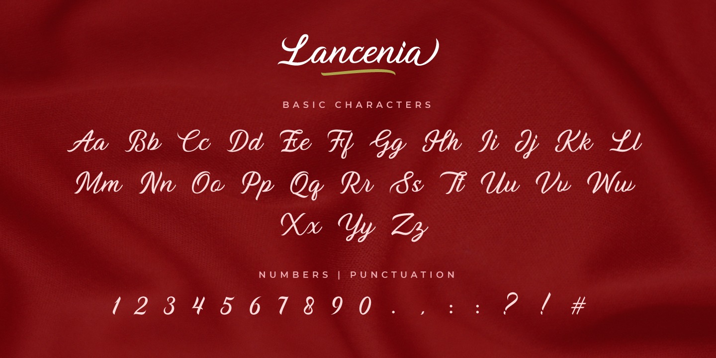 Example font Lancenia #3